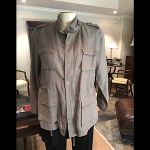 Olivia Moon Linen Cargo Jacket